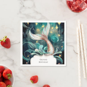 Guardanapo De Papel Boho Mermaid Birthday