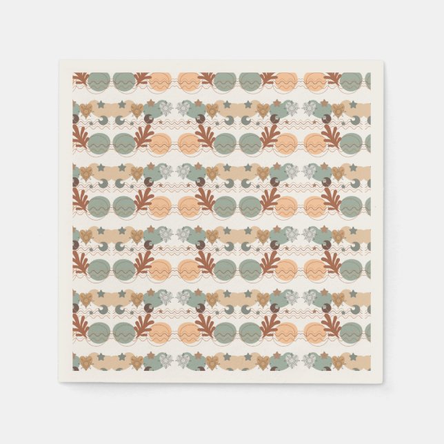 Guardanapo De Papel Boho modern geometric wallpaper (Frente)