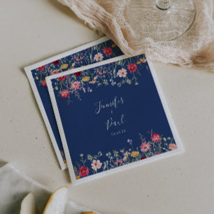 Guardanapo De Papel Boho Multicolor Wildflower Wedkin