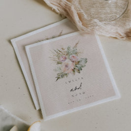 Guardanapo De Papel Boho Pampas Dusty Rosa Wedding