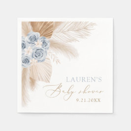 Guardanapo De Papel Boho Pampas Grass Boy Chá de fraldas Napkins