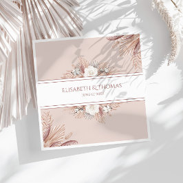 Guardanapo De Papel Boho Pampas Grass Wedding