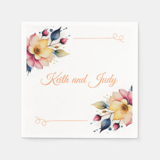 Guardanapo De Papel Boho Peachy Floral
