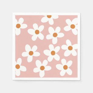 Guardanapo De Papel Boho Pink Daisy Birthday