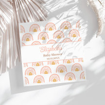 Boho Pink Rainbow Chá de fraldas Napkins
