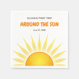 Guardanapo De Papel Boho Primeira Viagem ao Redor do Sol 1º Aniversári