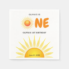 Guardanapo De Papel Boho Primeira viagem em torno do primeiro aniversa