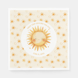 Guardanapo De Papel Boho Primeira Viagem Em Torno Do primeiro aniversa