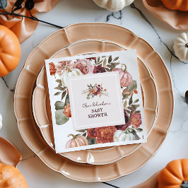 Guardanapo De Papel Boho Pumpkin Floral Fall Baby Shower
