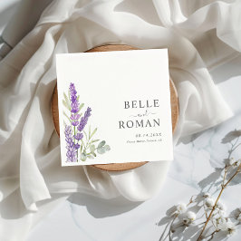 Guardanapo De Papel Boho Purple Lavender Watercolor Wedding