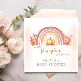 Guardanapo De Papel Boho Rainbow Little Pumpkin Fall Chá de fraldas