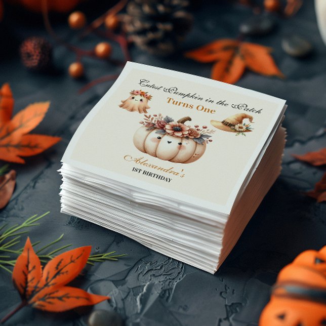 Guardanapo De Papel Boho Rainbow Spooky Primeiro Aniversário (Criador carregado)