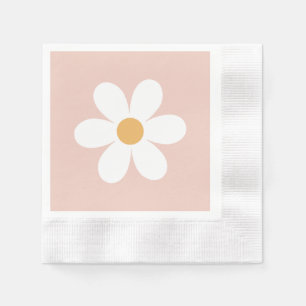 Guardanapo De Papel Boho rosa-margarida retrô