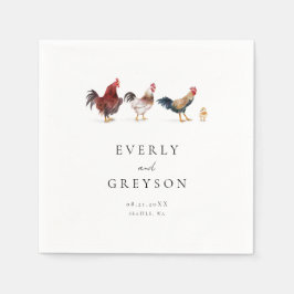 Guardanapo De Papel Boho & Rustic Chicken Weding