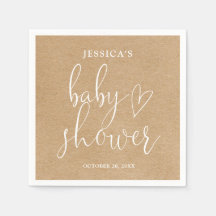 Boho Rustic Kraft Gênero Chá de fraldas neutro