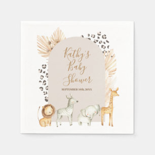 Guardanapo De Papel Boho Safari Animal Chá de fraldas Napkin