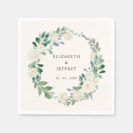 Guardanapo De Papel Boho Summer Primavera Ivory Floral Casamento Elega