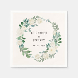 Guardanapo De Papel Boho Summer Primavera Ivory Floral Casamento Elega
