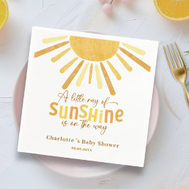 Guardanapo De Papel Boho Sunshine Chá de fraldas Amarelo