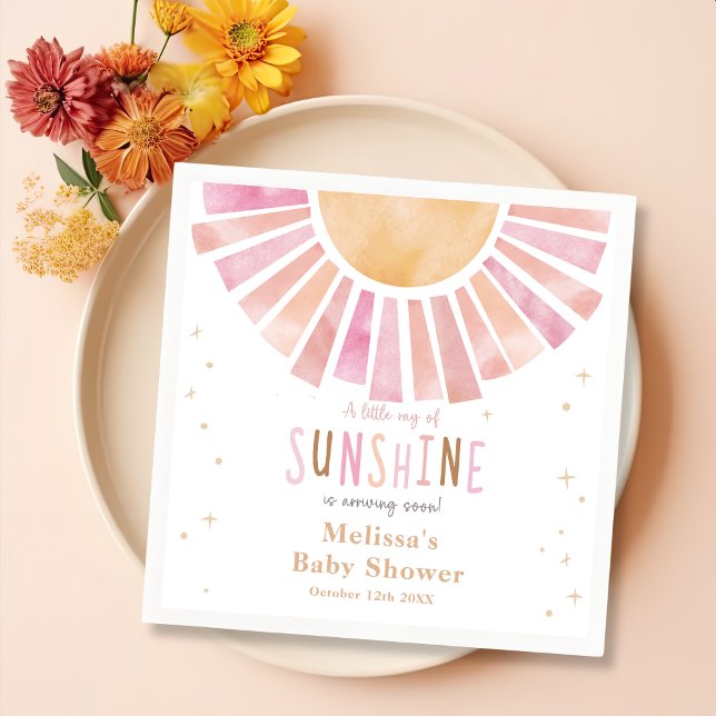 Guardanapo De Papel Boho Sunshine - Chá de fraldas Party Napkins (Criador carregado)