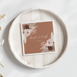 Guardanapo De Papel Boho Terracotta Fall Floral Weding