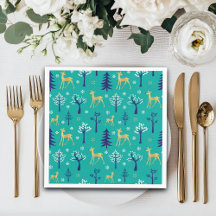 Boho Trees Dourados Deers Moderno