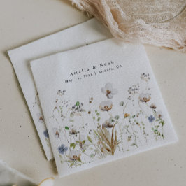 Guardanapo De Papel Boho Watercolor Wildflower Wedor Bag