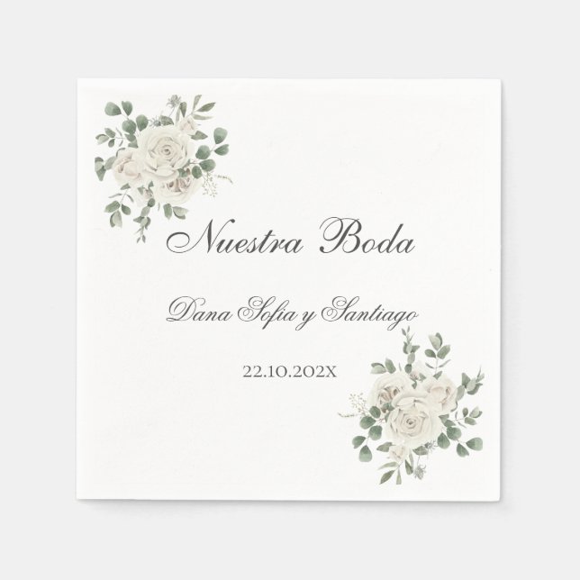 Guardanapo De Papel Boho Wedding Espanhol (Frente)