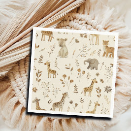 Guardanapo De Papel Boho White Beige Jungle