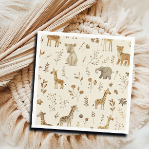 Guardanapo De Papel Boho White Beige Jungle