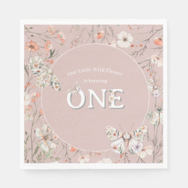 Guardanapo De Papel Boho Wildflower Floral Baby Birthday