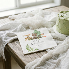 Guardanapo De Papel Boho Woodland Animal Chá de fraldas Russo Napkins