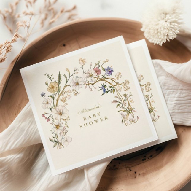 Guardanapo De Papel Boho Woodland Fern Chá de fraldas (Criador carregado)