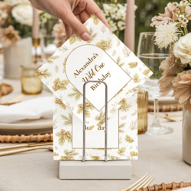 Guardanapo De Papel Boho Woodland Wild One Birthday (Criador carregado)