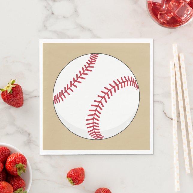 Guardanapo De Papel Bola de Baseball (Insitu)