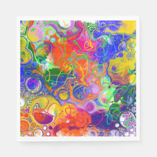 Guardanapo De Papel Bola de Disco Eletricidade Arte Fluida