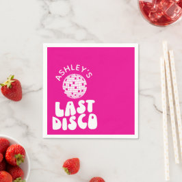 Guardanapo De Papel Bola de Discoteca Personalizada Última Festa de So