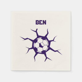Guardanapo De Papel Bola de Futebol numa parede