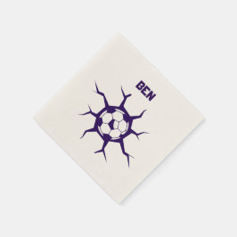 Guardanapo De Papel Bola de Futebol numa parede