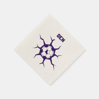 Guardanapo De Papel Bola de Futebol numa parede