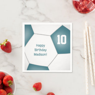 Guardanapo De Papel bola de futebol simples raparigas de aniversário r