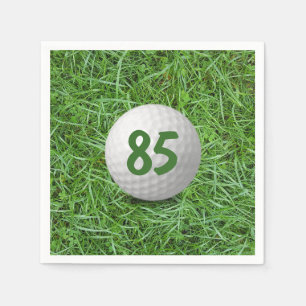 Guardanapo De Papel Bola de Golfe de 85º aniversário na Grass Napkin