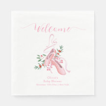 Bola de Inverno Rosa Tutu Baby Shower Bem-vindo 