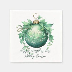 Guardanapo De Papel Bola de Natal Verde Bonita