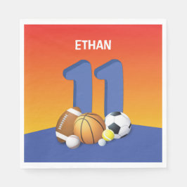 Guardanapo De Papel Bolas de Esportes de Aniversário 11