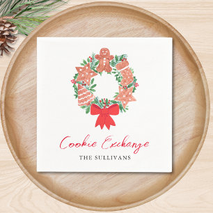 Guardanapo De Papel Bolas de Natal, Feriado de Natal, Troca de Cookies