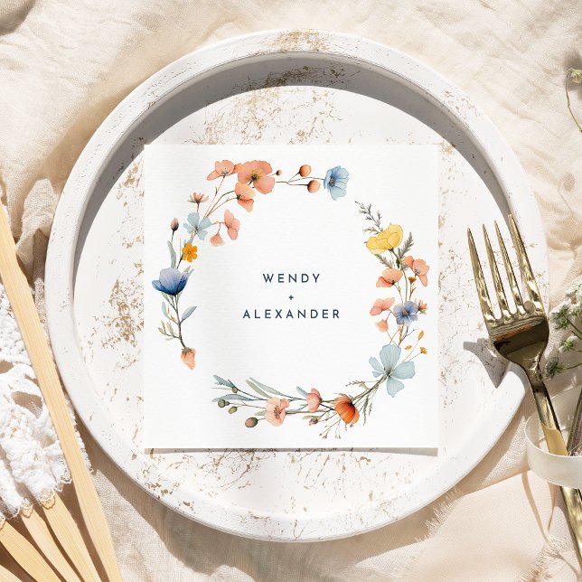 Guardanapo De Papel Bold Elegant Floral Wedding (Criador carregado)