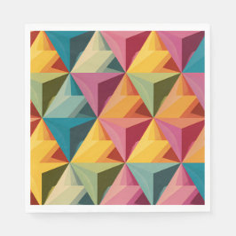 Guardanapo De Papel Bold Geometric Triangle Pattern 