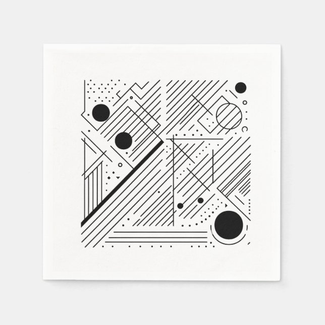 Guardanapo De Papel Bold Monochrome Geometry (Frente)