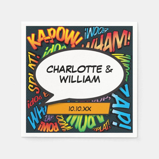 Guardanapo De Papel Bolha de Discurso de Típicos de Diversão Moderna (Frente)